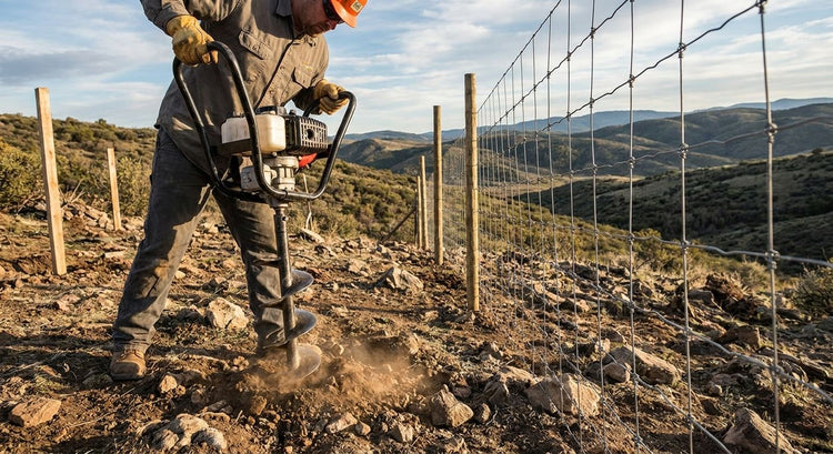 Best post hole borer for deer fencing on rough terrain