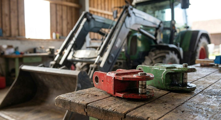 Euro hitch adapters for mixing loader brands