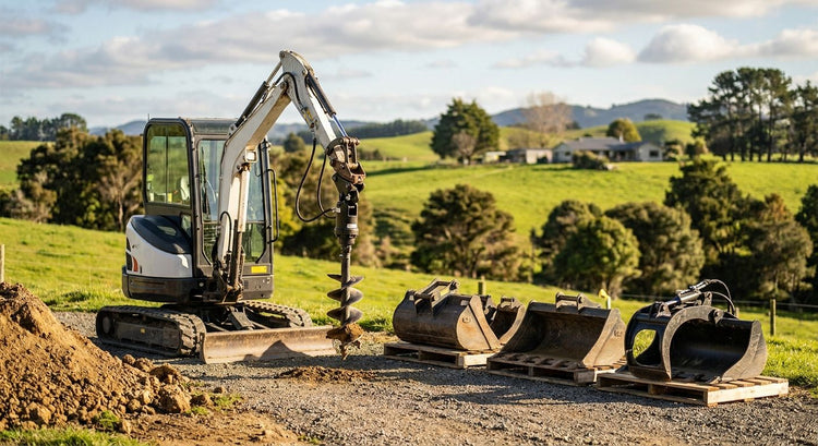 Digger attachments for lifestyle block excavators