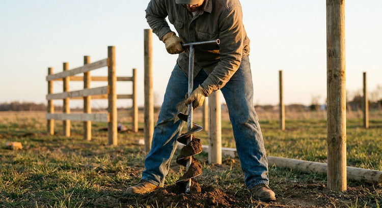 Hand augers for small-scale fence post digging