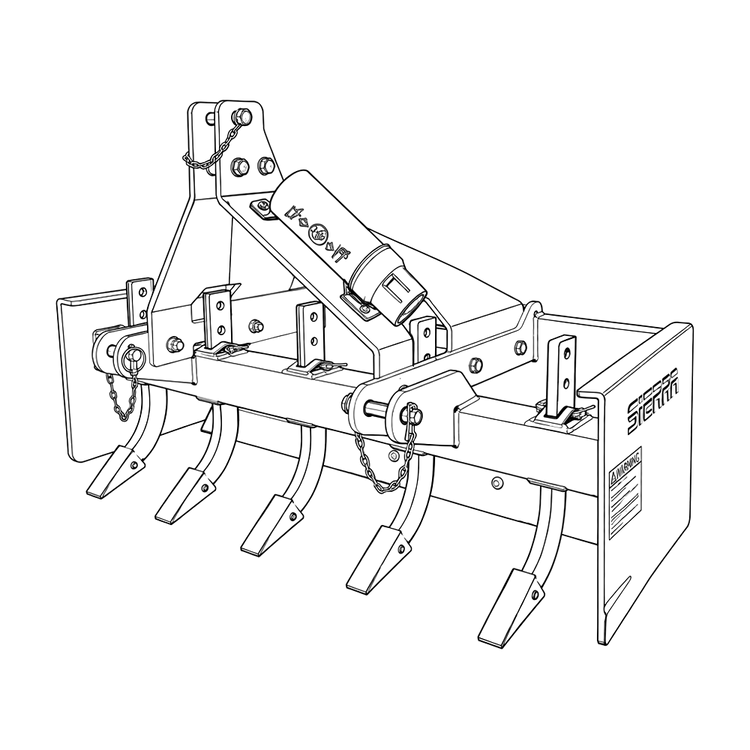 Box Blade for Sub-compact Tractors 5' — outline illustration