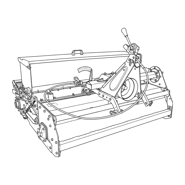 Stone Burier with Seeder 1.65m — outline illustration