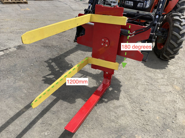 Rotating Pallet Forks Euro Hitch Box turner