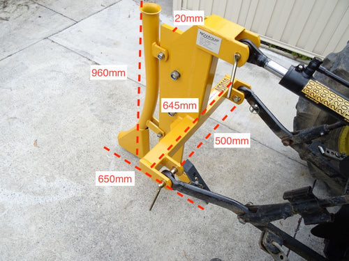 Novaquip Single tine ripper with pipe layer