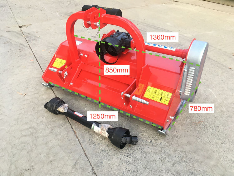 Hanmey 1.25 Flail Mulching mower for Subcompact tractors