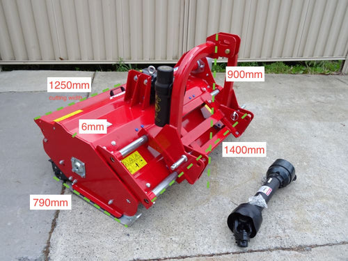 Flail mulching Mower 1.25m with side Shift