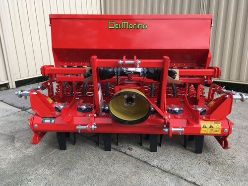 Rotex M150 power harrow with seeder and Roller