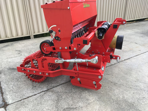 Rotex M150 power harrow with seeder and Roller